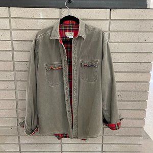 Vintage L.L. Bean Flannel Lined Work Shirt Large